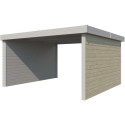 Paroi latérale en bois massif pour extension abri Kasuko 385cm - Gardenas