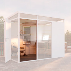 Panneau de verre double vitrage pour bureau de jardin Everbox
