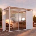 Panneau de verre double vitrage pour bureau de jardin Everbox