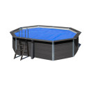 Bâche à bulles été - 400 µ - couleur bleue – pour piscine en composite ovale 524x386cm AVANTGARDE - Gré