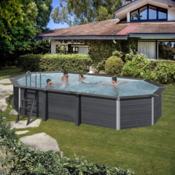 Piscine en composite ovale 664x386cm - projecteur LED - AVANTGARDE - Gré