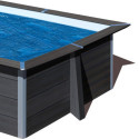 Bâche à bulles été - 400 µ - couleur bleue – pour piscine en composite carrée 326x326cm AVANTGARDE - Gré
