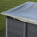 Bâche d'hivernage - PVC armé 580g/m² - couleur gris - pour piscine en composite carrée 326x326cm AVANTGARDE - Gré