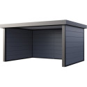 Auvent de jardin en acier galvanisé gris clair 17,1m² Singolo 4836 - Telluria