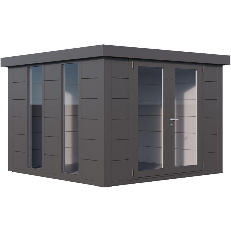 Pavillon de jardin en acier galvanisé blanc 19,3m² Luminato 5436 avec 2 fenêtres - Telluria