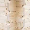 Abri de jardin deux pans en bois massif 2,45m² - madriers 28mm - Eden