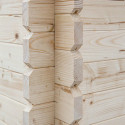 Abri de jardin deux pans en bois massif 2,45m² - madriers 28mm - Eden