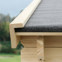 Abri de jardin monopente en bois massif 1,95m² - madriers 28mm - Eden	