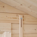 Abri de jardin monopente en bois massif 10,48 m² avec 2 espaces et cloison - Eden