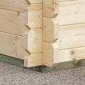 Abri de jardin deux pans en bois massif 12,6 m² avec 2 espaces et cloison - Eden