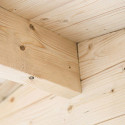 Abri de jardin deux pans en bois massif 12,6 m² avec 2 espaces et cloison - Eden