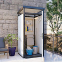 Abri de jardin modulaire isolé 1x1m noir - plancher inclus -Everbox