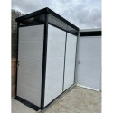 Abri de jardin modulaire isolé 2x1m profils noirs - plancher inclus - Everbox