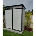Abri de jardin modulaire isolé 2x1m profils noirs - plancher inclus - Everbox