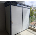 Abri de jardin modulaire isolé 2x1m profils noirs - plancher inclus - Everbox
