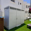 Abri de jardin modulaire isolé 3x1m blanc - plancher inclus - Everbox