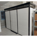 Abri de jardin modulaire isolé 3x1m noir - plancher inclus - Everbox