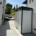 Abri de jardin modulaire isolé 3x1m noir - plancher inclus - Everbox
