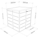 Abri de jardin modulaire isolé 2x2m profils noirs - plancher inclus - Everbox