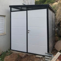 Abri de jardin modulaire isolé 2x2m profils noirs - plancher inclus - Everbox