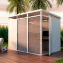 Abri de jardin modulaire isolé 3x2m blanc - plancher inclus - Everbox