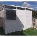 Abri de jardin modulaire isolé 3x2m blanc - plancher inclus - Everbox