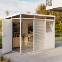 Abri de jardin modulaire isolé 3x2m blanc - plancher inclus - Everbox