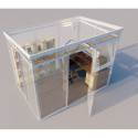 Abri de jardin modulaire isolé 3x2m blanc - plancher inclus - Everbox