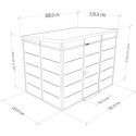 Abri de jardin modulaire isolé 3x2m profils noirs - plancher inclus - Everbox