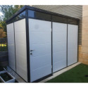 Abri de jardin modulaire isolé 3x2m profils noirs - plancher inclus - Everbox