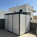 Abri de jardin modulaire isolé 3x2m profils noirs - plancher inclus - Everbox
