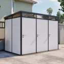 Abri de jardin modulaire isolé 3x2m profils noirs - plancher inclus - Everbox