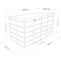 Abri de jardin modulaire isolé 4x2m profils noirs - plancher inclus - Everbox