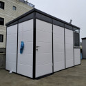 Abri de jardin modulaire isolé 4x2m profils noirs - plancher inclus - Everbox