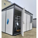 Abri de jardin modulaire isolé 4x2m profils noirs - plancher inclus - Everbox