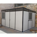 Abri de jardin modulaire isolé 4x2m profils noirs - plancher inclus - Everbox