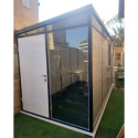 Abri de jardin modulaire isolé 4x2m profils noirs - plancher inclus - Everbox