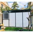 Abri de jardin modulaire isolé 4x2m profils noirs - plancher inclus - Everbox