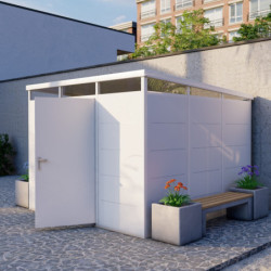 Abri de jardin modulaire isolé 3x3m blanc - plancher inclus - Everbox