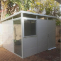 Abri de jardin modulaire isolé 3x3m blanc - plancher inclus - Everbox