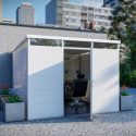 Abri de jardin modulaire isolé 3x3m blanc - plancher inclus - Everbox