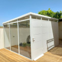 Abri de jardin modulaire isolé 3x3m blanc - plancher inclus - Everbox