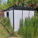 Abri de jardin modulaire isolé 3x3m profils noirs - plancher inclus - Everbox