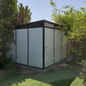 Abri de jardin modulaire isolé 3x3m profils noirs - plancher inclus - Everbox