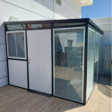 Abri de jardin modulaire isolé 3x3m profils noirs - plancher inclus - Everbox