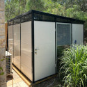 Abri de jardin modulaire isolé 3x3m profils noirs - plancher inclus - Everbox