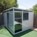 Abri de jardin modulaire isolé 4x3m blanc - plancher inclus - Everbox