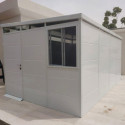 Abri de jardin modulaire isolé 4x3m blanc - plancher inclus - Everbox