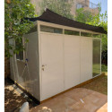 Abri de jardin modulaire isolé 4x3m blanc - plancher inclus - Everbox