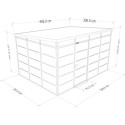 Abri de jardin modulaire isolé 4x3m profils noirs - plancher inclus - Everbox